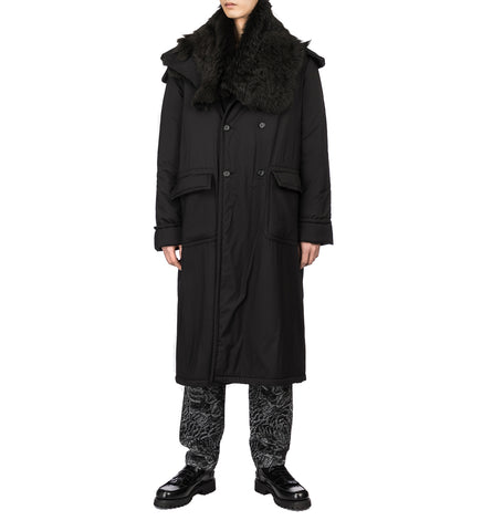 4SDESIGNS MORNING COAT W/HOOD BLACK 4SDESIGNS MORNING COAT W/HOOD BLACK