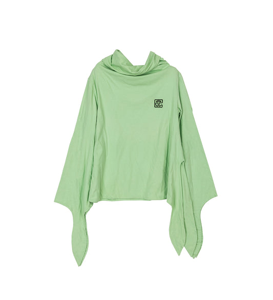 TELFAR SIDE SCARF SHIRT PISTACHIO GREEN