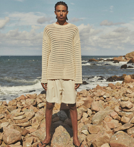 ELTON CROCHET JUMPER ECRU