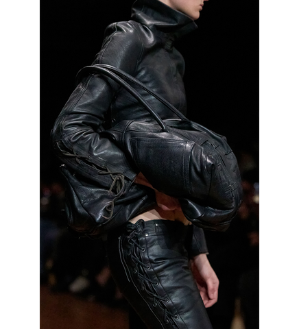 LEATHER TROUSER WEEKEND BAG BLACK