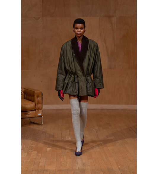 MIES WAXED COAT GREEN
