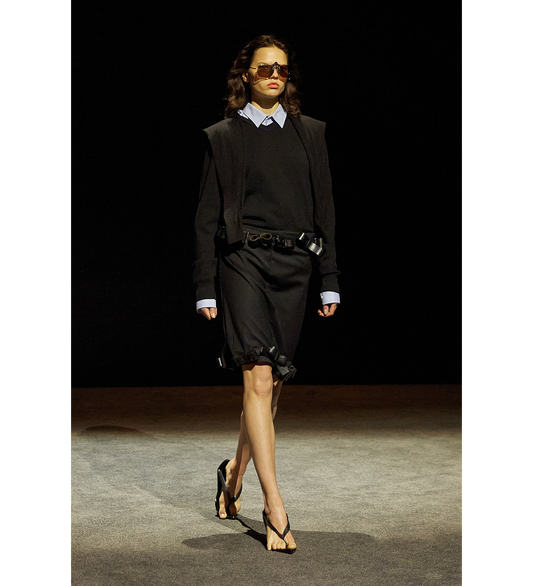 BELT BOW SKIRT BLACK