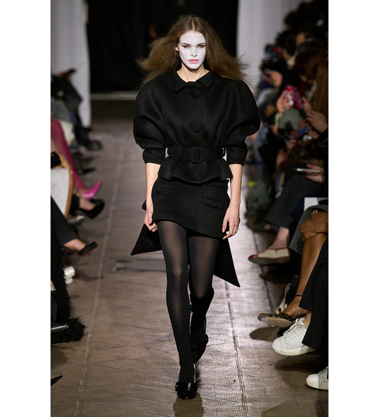 NEOPRENE BOW SKIRT BLACK