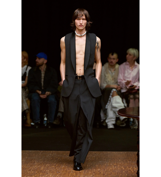 SUIT JACKET SCARF BLACK