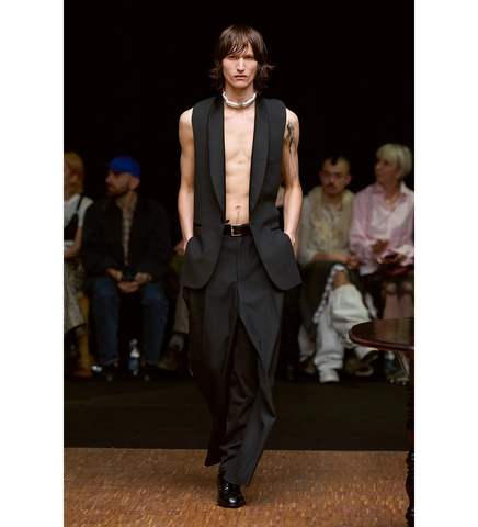 SUIT JACKET SCARF BLACK