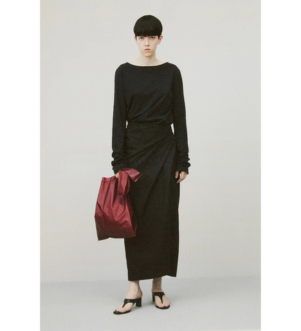 TWISTED DRESS VOID BLACK CLEAN JERSEY