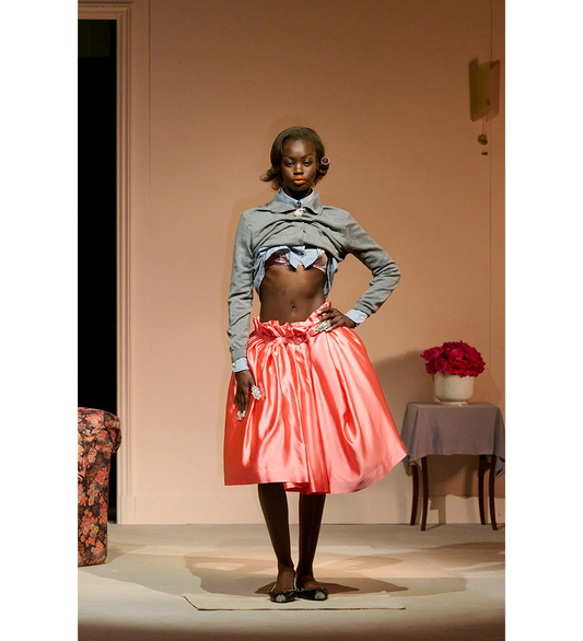 LIFTED SHIRT BLUE AND WHITE