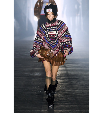 FINE FAIRISLE JUMPER BLACK/BLUE/PURPLE