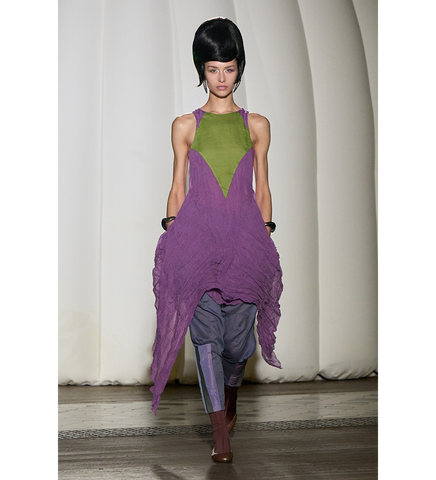 SHURA SLEEVELESS DRESS LILAC/KELLY GREEN