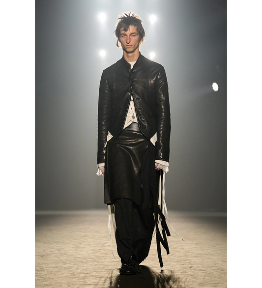 RIKUS COLLAR STAND CROPPED BLOUSON BLACK