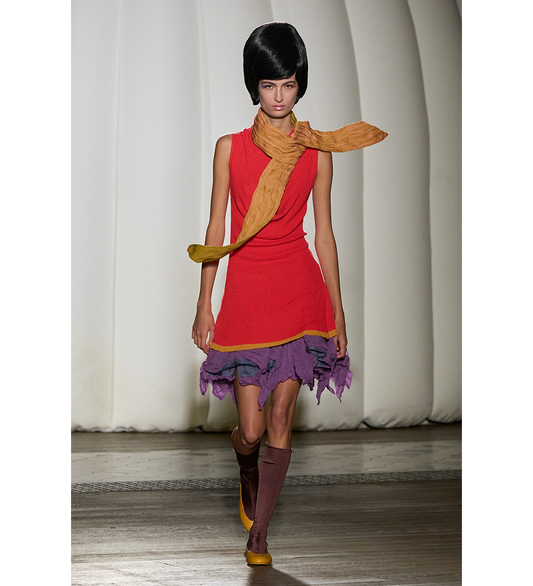VECTO KNIT TUNIC VERMILLION RED