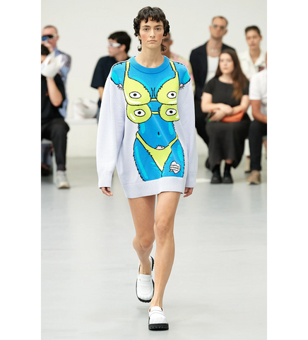 KNITTED SEXY BEASTS JUMPER BLUE