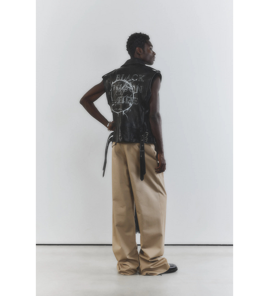 FALTIN SLEEVELESS PERFECTO WITH BLACK MOON TIDE PRINT BLACK