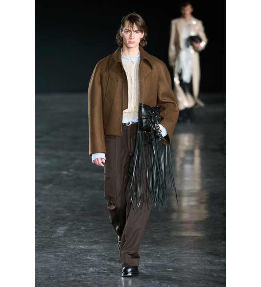MANTEAU BLOUSON LAINE BROWN