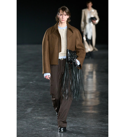 MANTEAU BLOUSON LAINE BROWN
