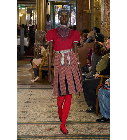 LAUTERBACH SKIRT ROSEWOOD TWEED