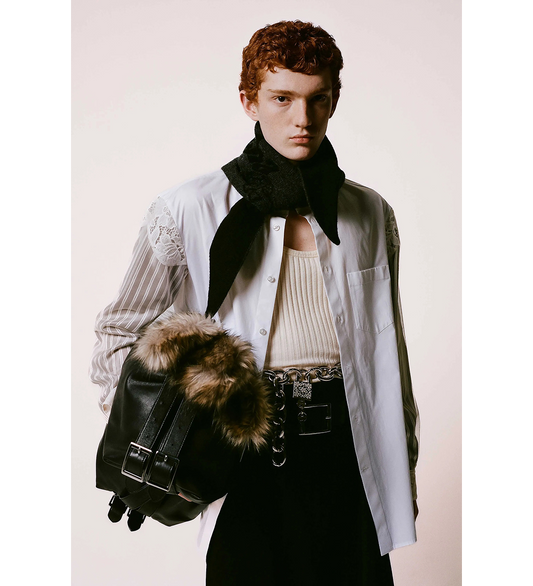 GRAPHIC LOGO KNIT NECKERCHIEF BLACK/CHARCOAL/JET