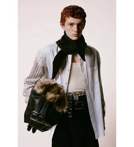 GRAPHIC LOGO KNIT NECKERCHIEF BLACK/CHARCOAL/JET