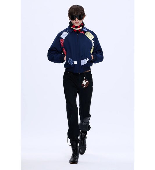 CB PATCH BOMBER NAVY