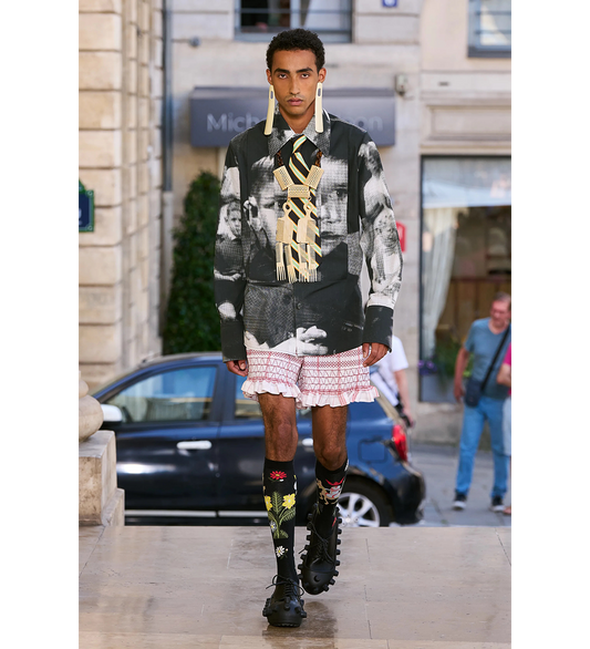 MAXI SHIRT GLITCH BLACK