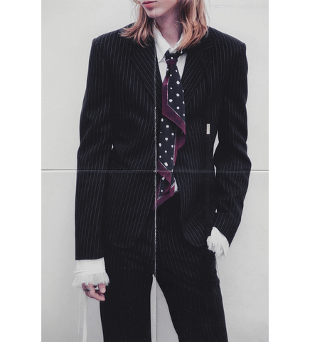 STEFAN FLARED CROPPED TROUSERS BLACK/GREY