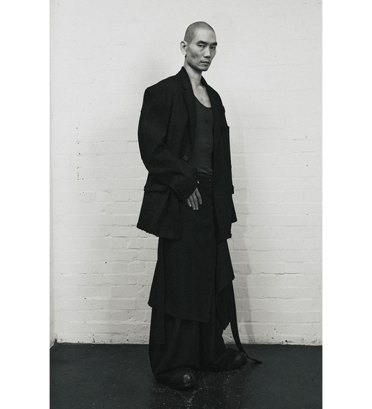 JUMBO WIDE LEG TROUSERS BLACK