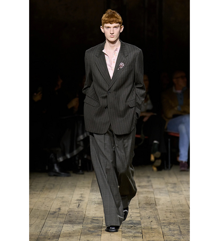 PEELING WAIST WIDE LEG TROUSERS PEAT