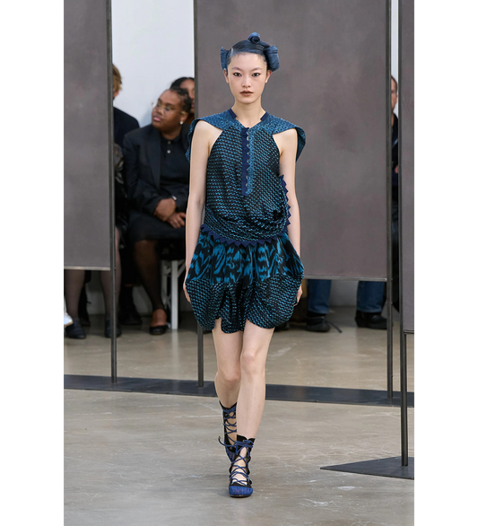 EVELYN SKIRT SAPPHIRE BLUE/BLACK