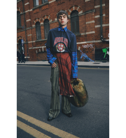 PLEATED SKIRT TARTAN PRINT OMNIAPEGA