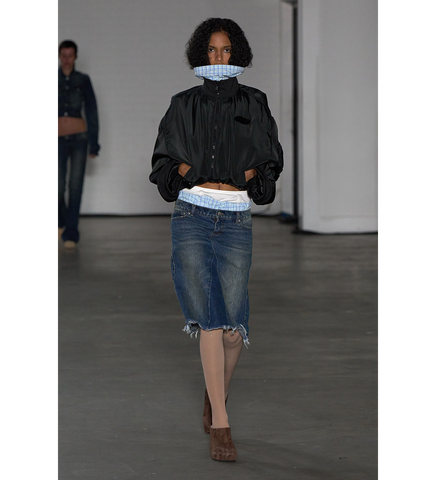 TRIPLE WAIST SKIRT LIGHT WASH