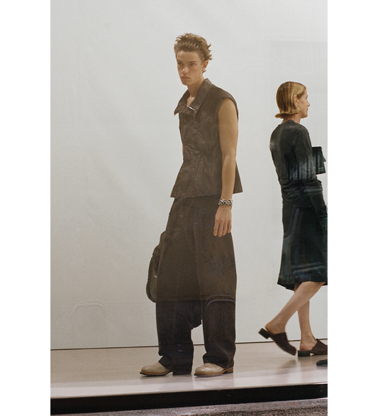 FIRM VEST BROWN WASH OUT NYLON