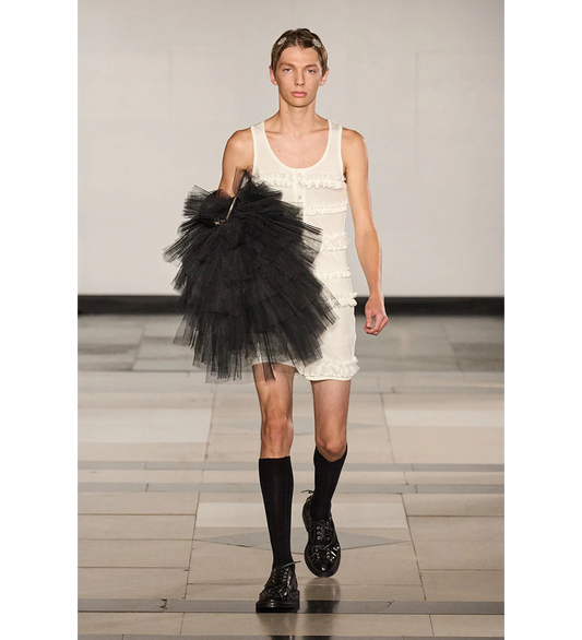 OVERSIZED FRILLY TUTU BAG BLACK