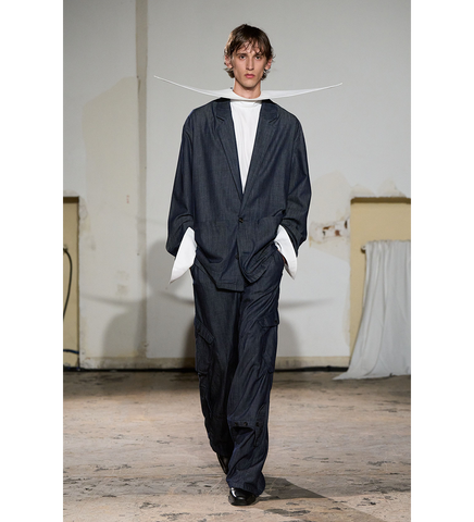 LIGHT STRUCTURED OVERSHIRT BLUE DENIM