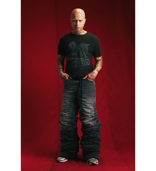 WADDED STACK JEANS OUTCAST GREY