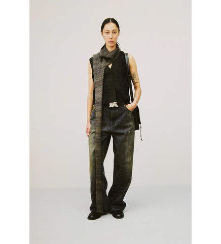 MOCK SCARF WATHERED EARTH HARDSPUN SILK