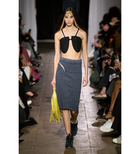 ZIPPER SKIRT GREY
