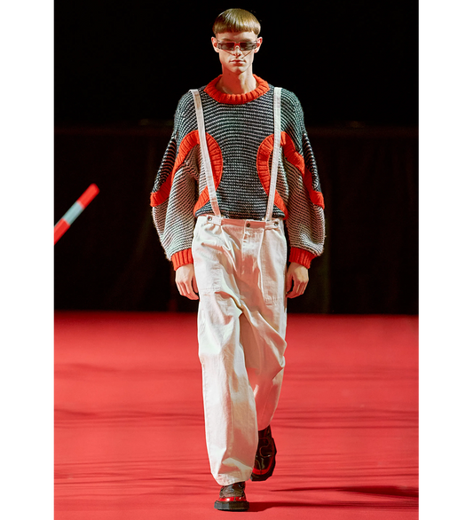 TOMATO SWEATER NAVY/RED/BEIGE