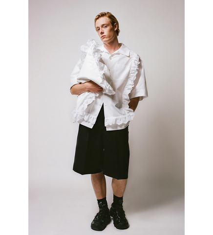 PILLOWCASE TRIM SHIRT WHITE