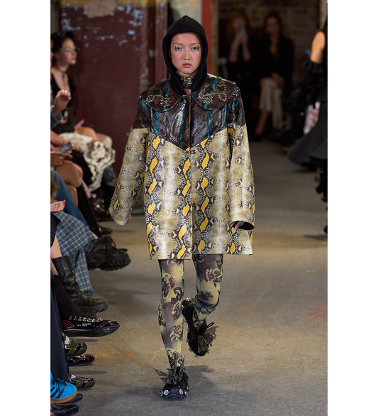BELLE LEATHER COAT YELLOW