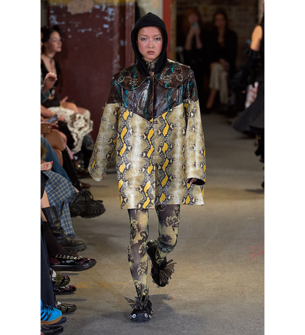 BELLE LEATHER COAT YELLOW