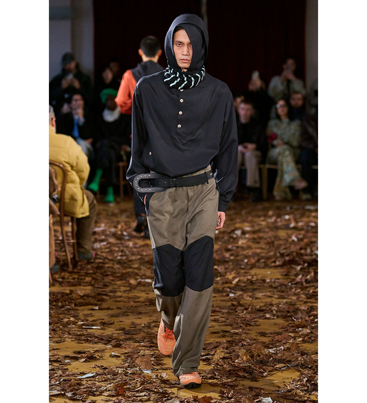 SLATINA HOODED TOP LS COAL BLACK