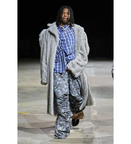 TWISTED CHECK SHIRT BLUE CHECKED