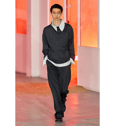 OHNE LONG SLEEVE MOCK NECK BLACK/SAPPHIRE