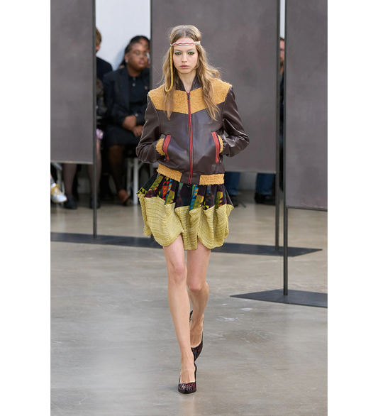 EVELYN SKIRT MULTI ABSTRACT CHECK