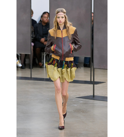 EVELYN SKIRT MULTI ABSTRACT CHECK