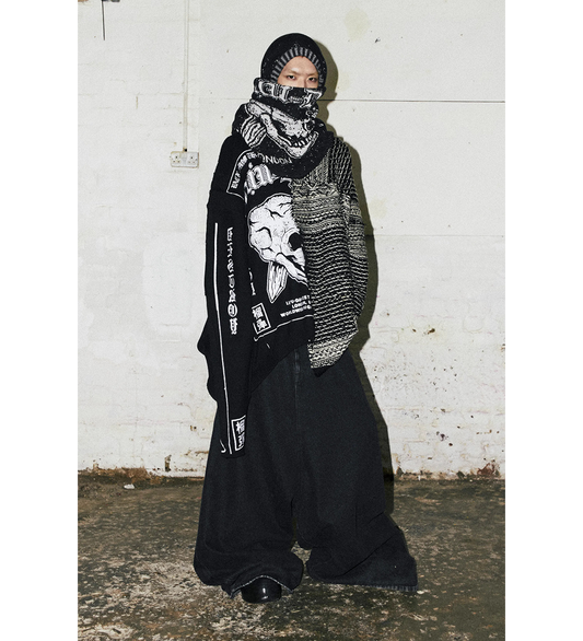 DOWN CYCLED SWEATER BLACK