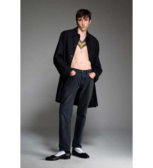 CHAINMAIL BUTTON COLLAR BLACK/YELLOW