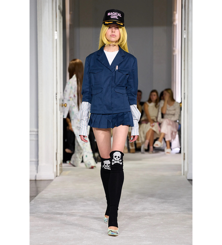 EMBROIDERED TRUCKER HAT PINK MAGICAL GIRL BLACK