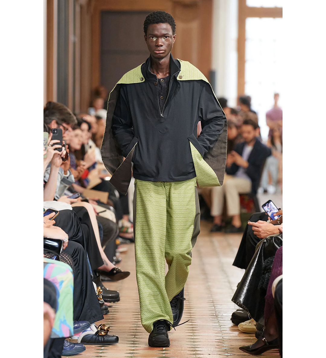 Kiko Kostadinov Green Tonkin Contrast Trousers Kiko Kostadinov