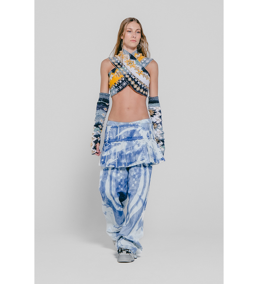 MINI SKIRT ACID INDIGO